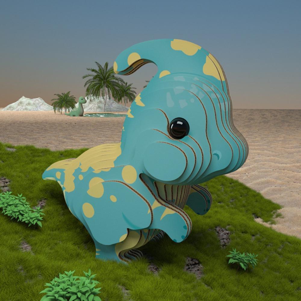 

Dinosaur Dinosaur 3D Paper Puzzle Montessori Animal Model Toy Toddlers style B
