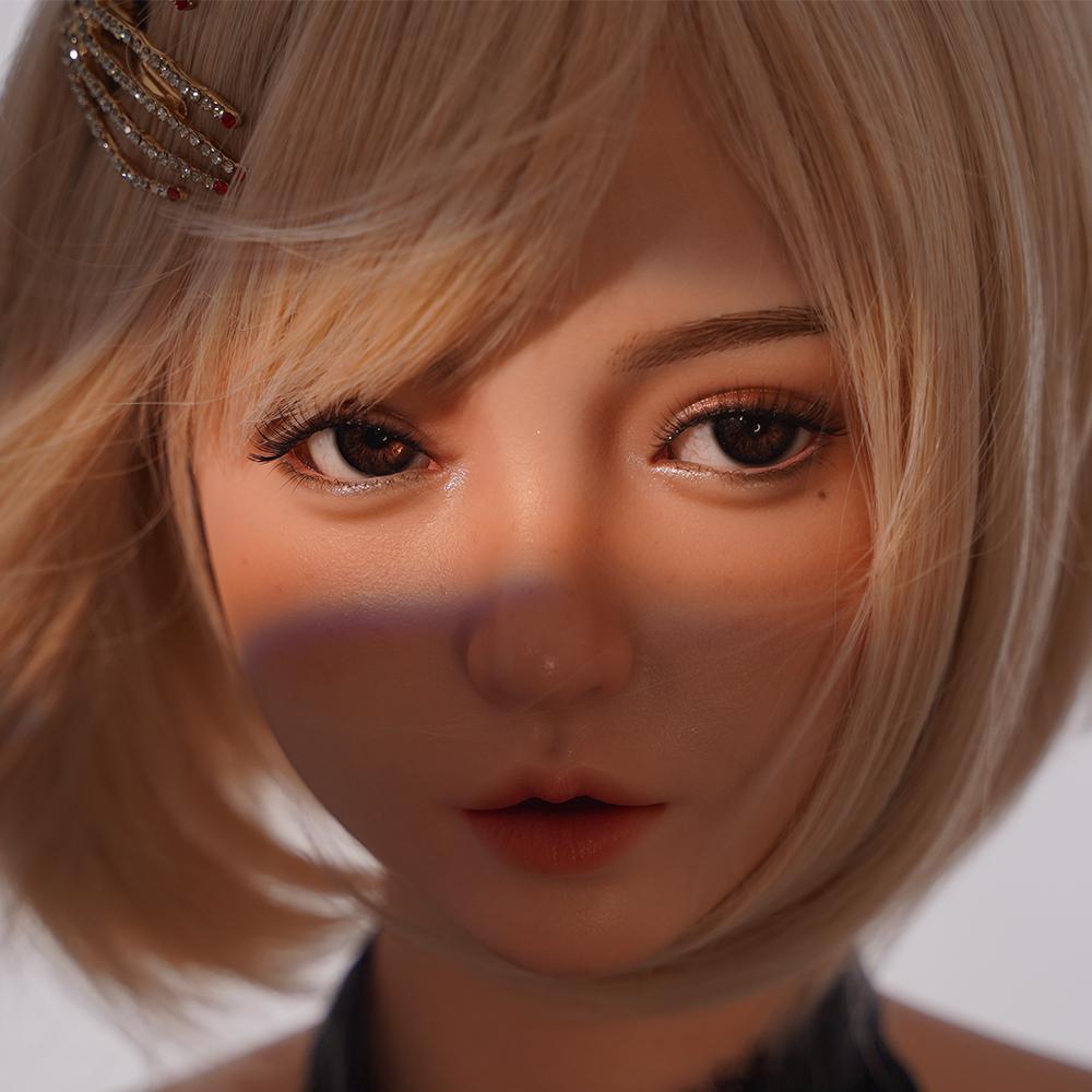 100% Silikonhode Standard Parykk Egnet for 130-180CM Sexdukkekropp 2 Tilkoblingsmetoder Sexleketøy Mannekenger Silikonhoder GJ001