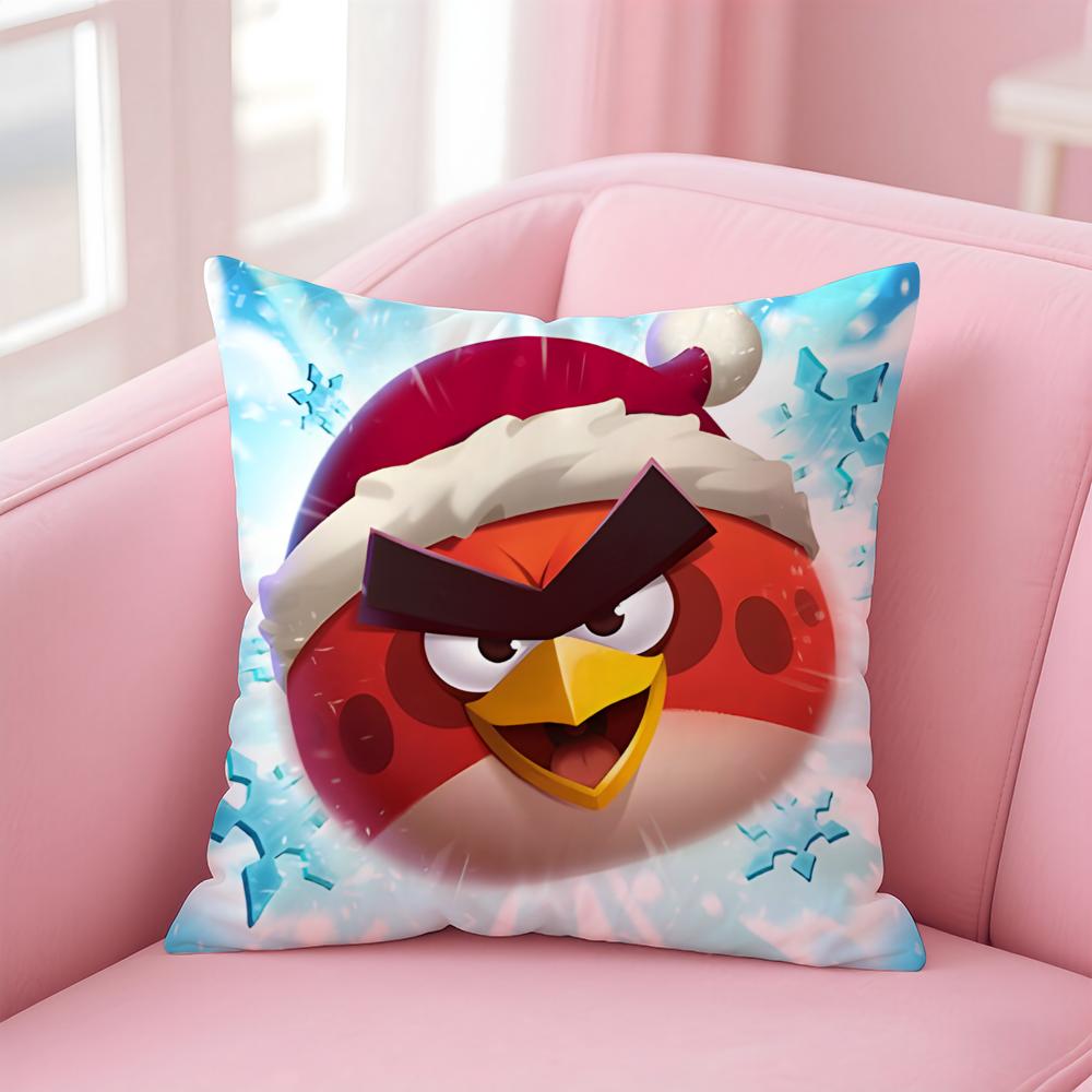 Game A-Angry BirdsS Cushion Cover Comfortable Reversible Pillow Cover Ideal for Car Sofa Bedroom & Beyond