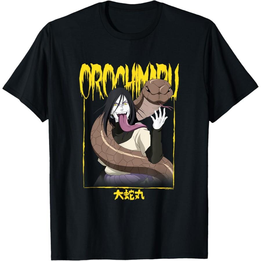 Koszulka z Logo i Ramką Orochimaru Naruto Shippuden