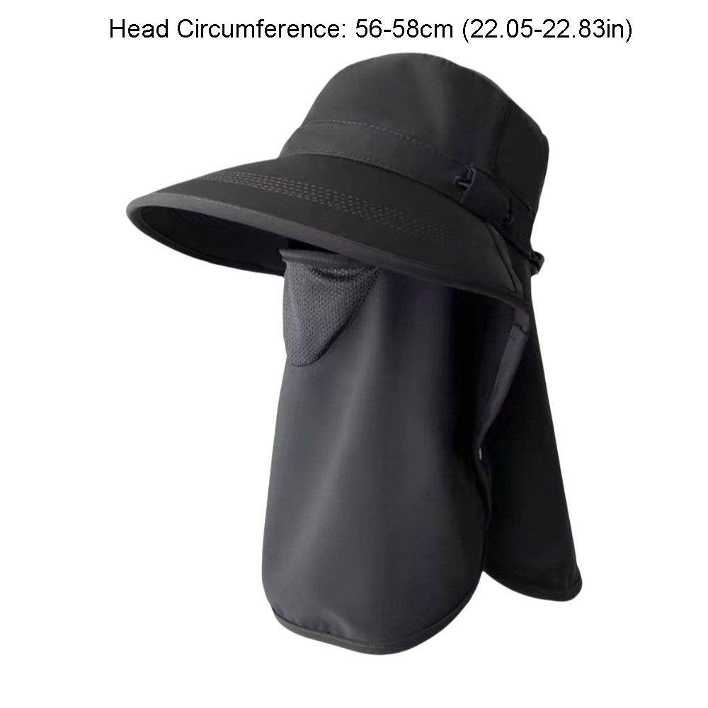 Caps Mask Set Sunscreen Sun Hat Sun Protection Neck Flap Bucket Hat Neck Protection Wide Brim Fisherman Hat Fishing