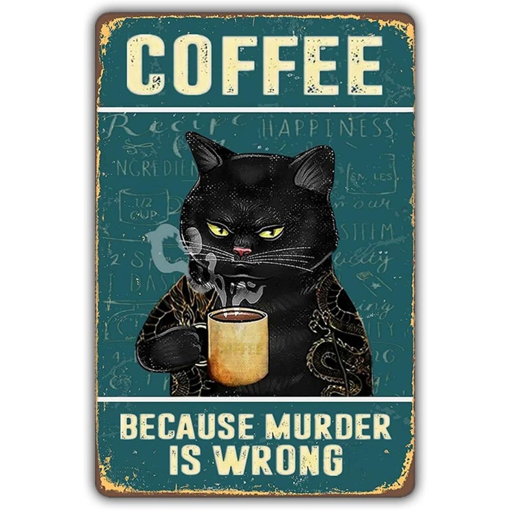 Black Cat Witch Halloween Darkness My Old Friend Retro Tin Signs Vintage Wall Decoration Home Bar Kitchen Hotel Dining Room Metal Poster 8x12 Inch