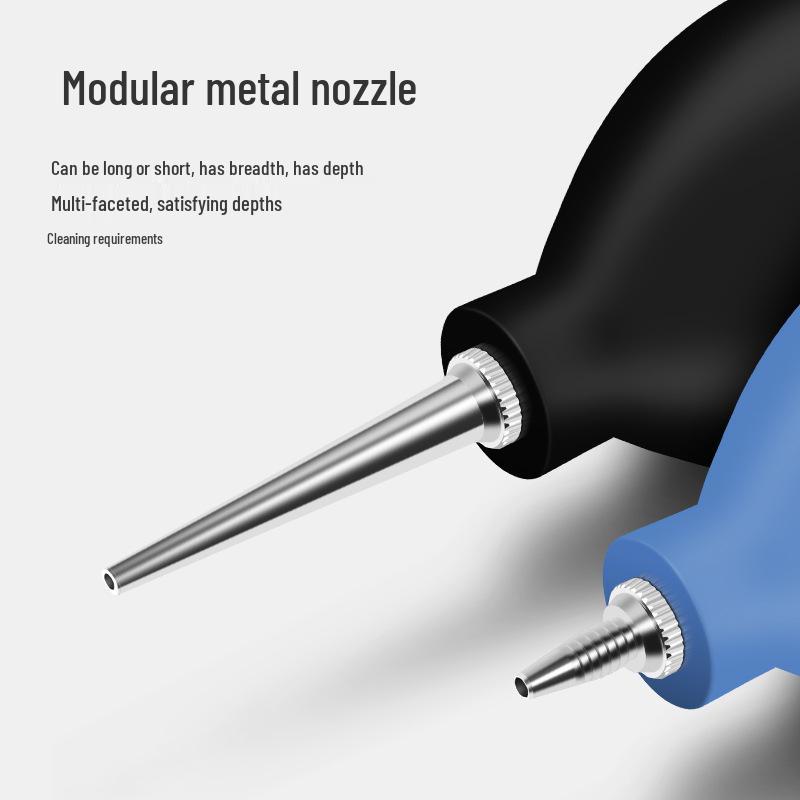 Large Rubber Air Blower for DSLR Camera Lens & Ear Cleaning with Long Nozzle - Tiger Skin Design