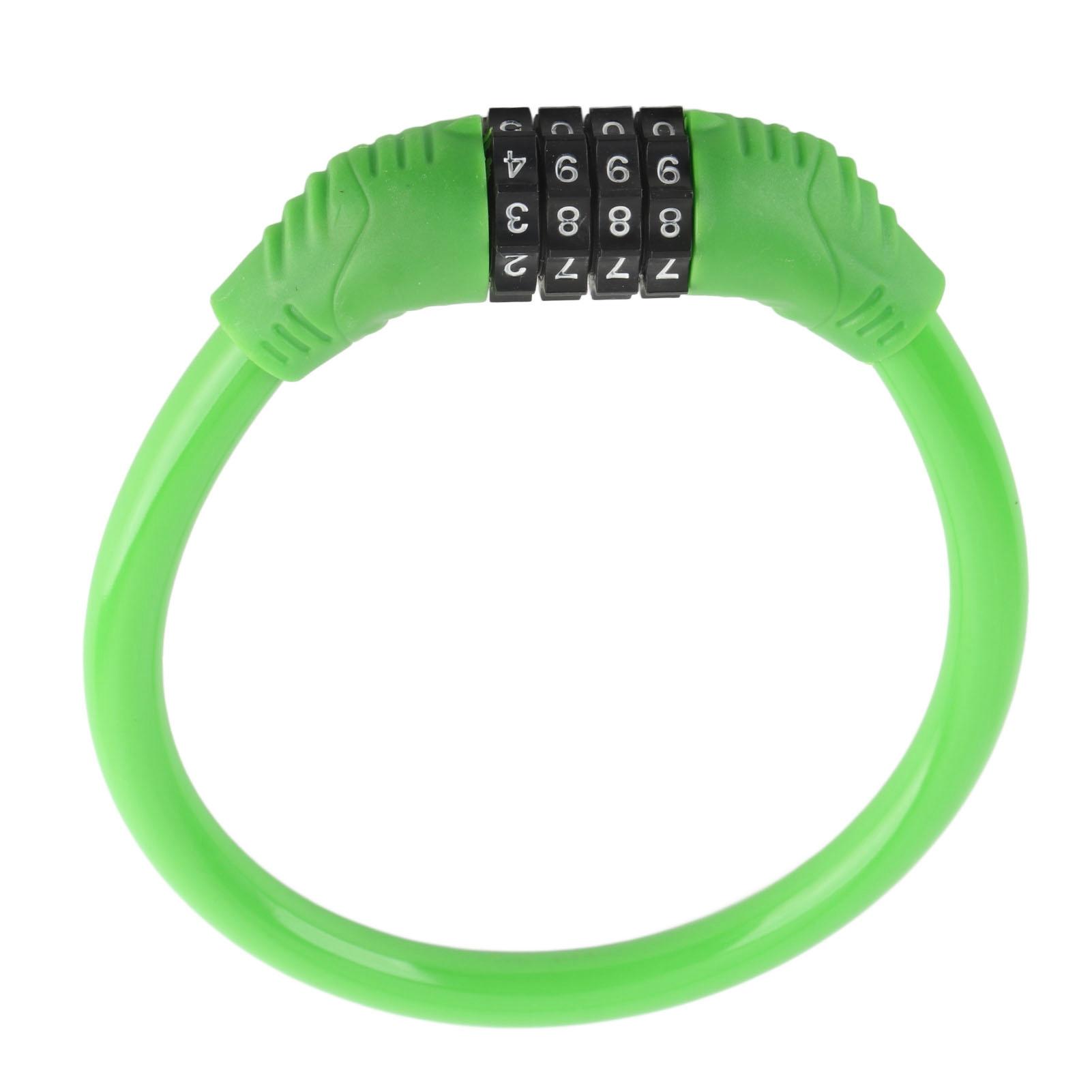 

Трос для велосипедного замка повышенной безопасности 4Велосипедные тросовые замки с цифровым номером для езды на велосипеде на открытом воздухе. Зеленый зелёный