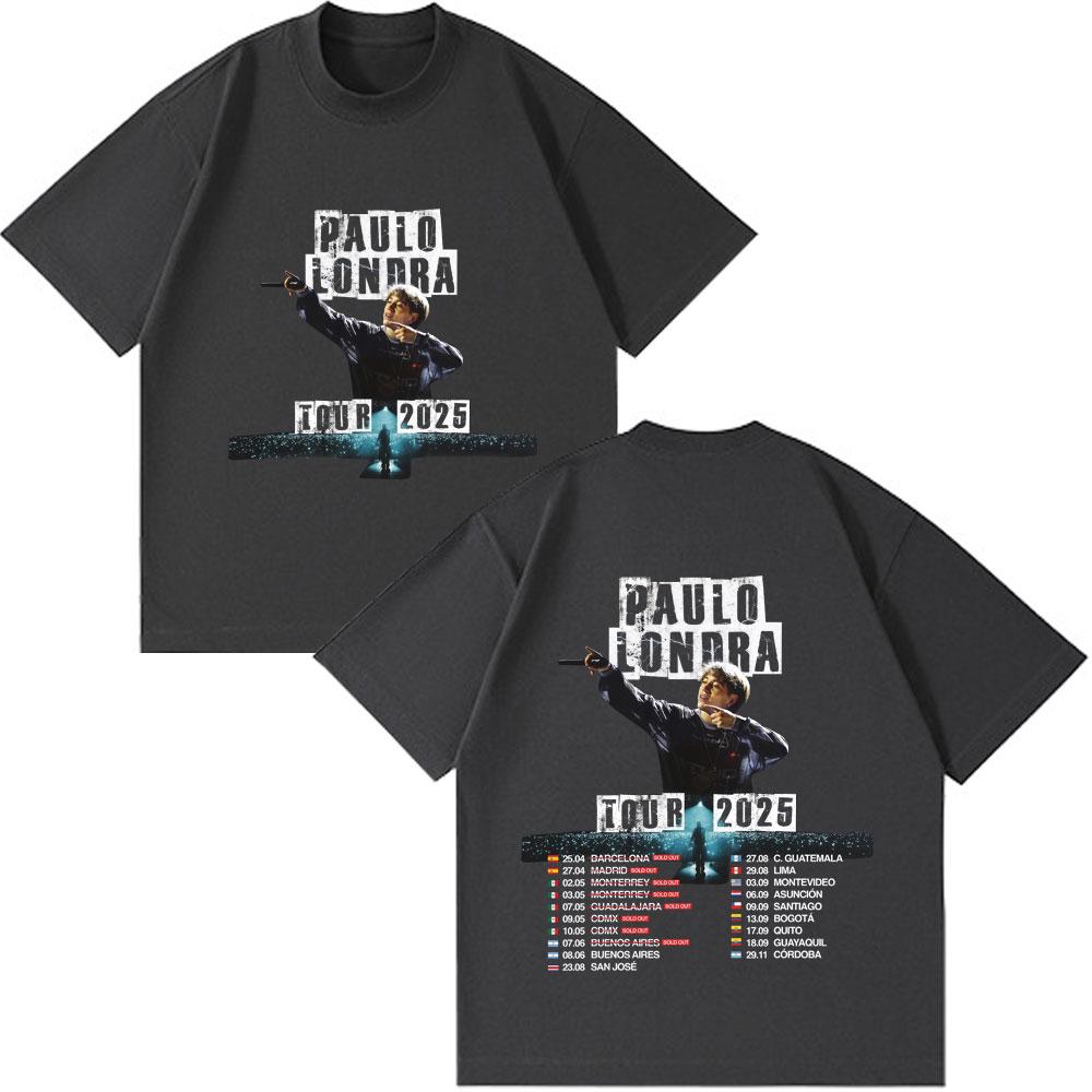 Rapper Paulo Londra Tour 2025 Print T Shirts Women Trendy Hip Hop Tshirts Casual Cotton Summer Fashion Classic Print Tshirt