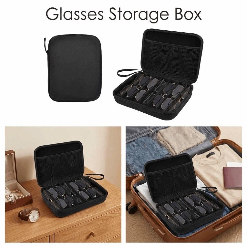 Waterproof Glasses Storage Box 6/7 Compartment Eyeglasses Holder  Outdoor