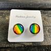 Rainbow Lgbt Rainbow Ear Earrings Round Steel 10Mm