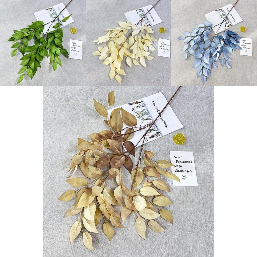 Millennium Leaf Silk Plant Realistic Home Decor Artificial Foliage Wedding Photo Prop