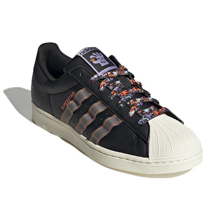 Adidas Originals Superstar Casual Durable Low-Top Skate Shoes Unisex Sneakers Black HQ6451