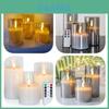 Elegant Led Electronic Candle Light Glass Bullethead Smokeless Festival Decoration