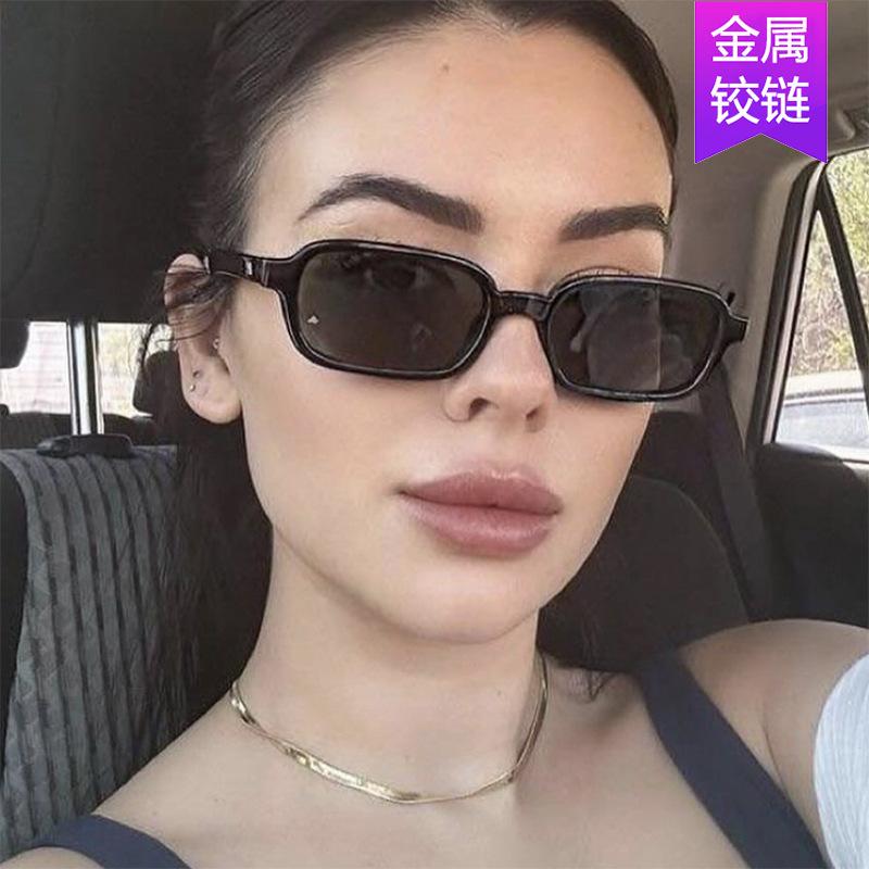 Small Frame Square Sunglasses Street Shot Personalized Sunglasses Photo Concave Sunglasses Women