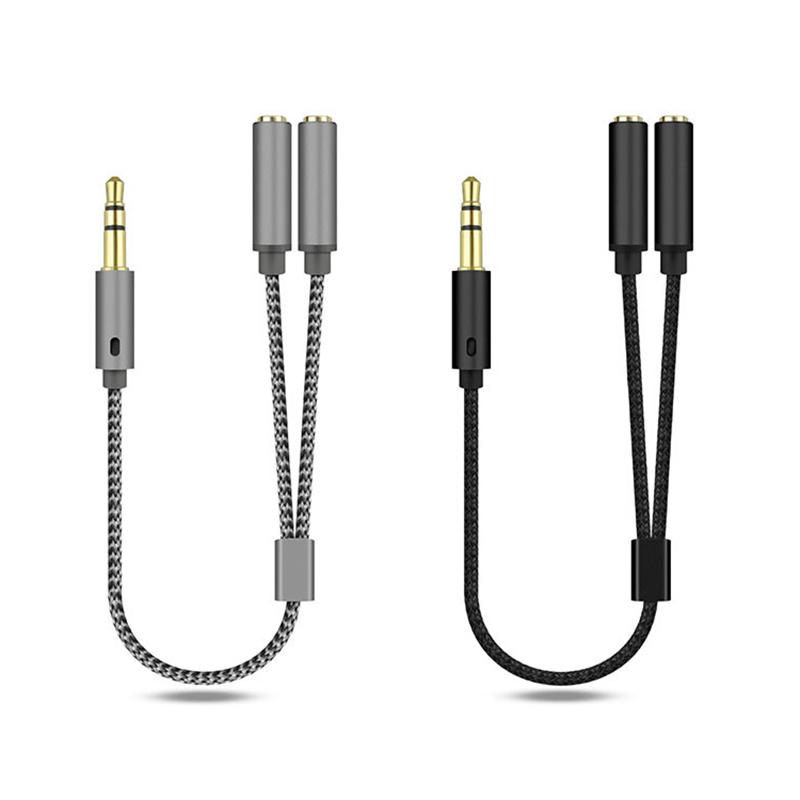 3.5mm Audio Splitter Y Jack 1 Male to 2 Female M/F 3.5mm Stereo Earphone Connector Adapter Earphone Accessories
