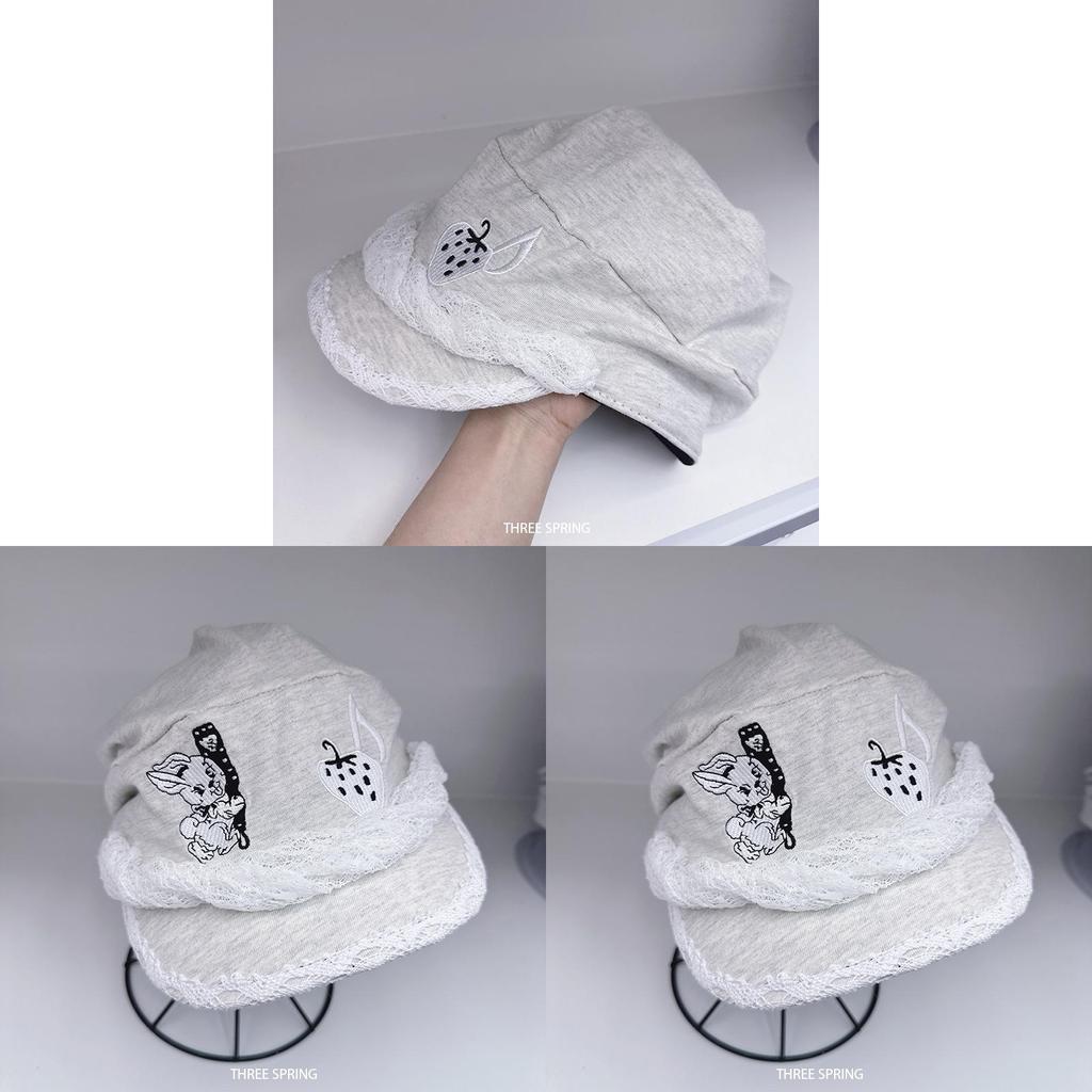 Fashionable Embroidered Duckbill Cap With Wide Brim For Summer Sun Protection