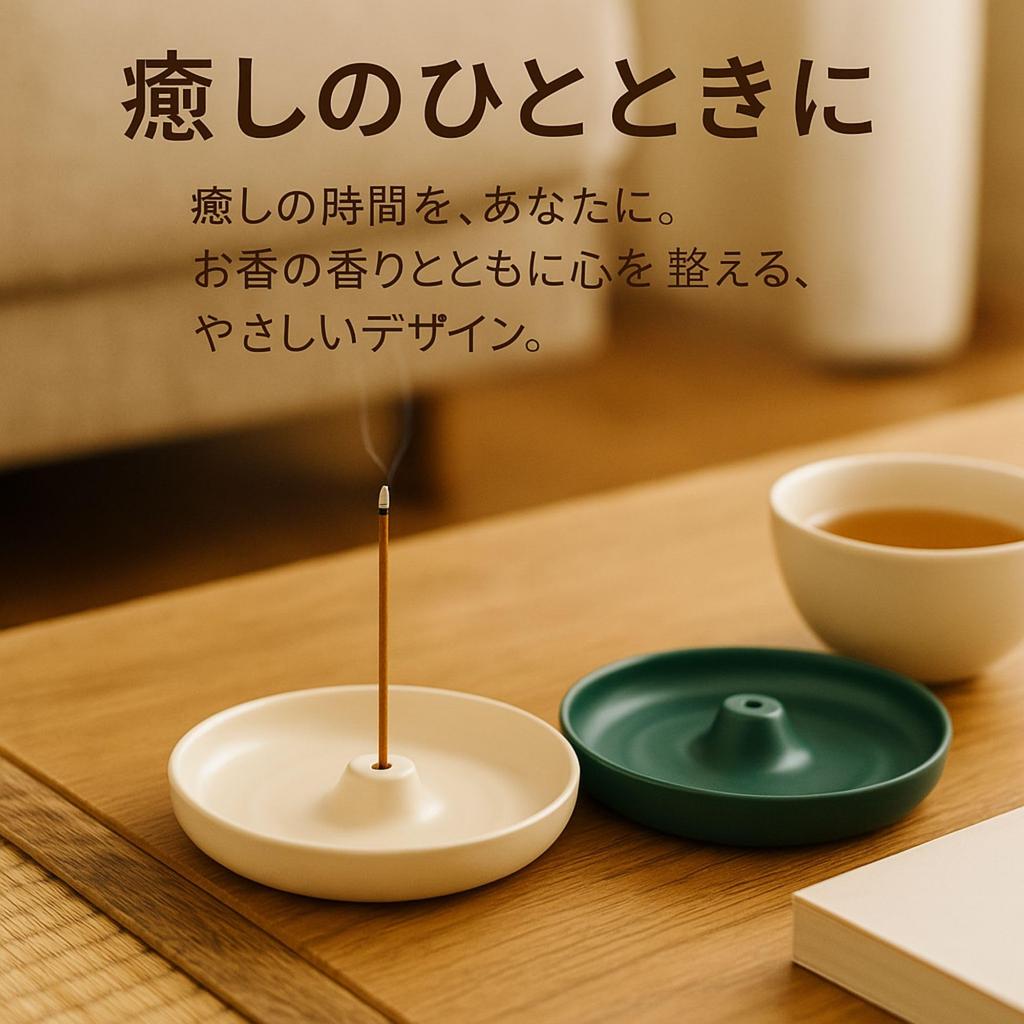 Ceramic Incense Holder, Incense Stick Holder, Incense Burner, Simple, Japanese-Style, Stylish, Home Use, Meditation, Relaxation, Healing Aid (White)