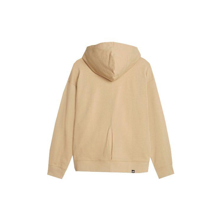 Puma Solid Color Casual Loose Full Zip Hooded Long Sleeve Sweatshirt Women Sweatshirt Brown 676003-84