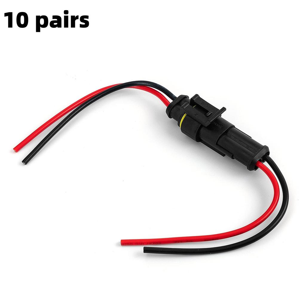 5/10sets 2/3 Pin Way Connector Waterproof Connectors Male & Female Way 16 AWG Wire For Car Truck Boat And Other Wire Connections