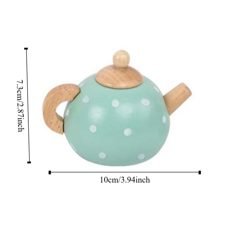 Food Learning Wooden Afternoon Tea Toy Role Play Game Pretend Play Kitchen Toys Set  for Friend