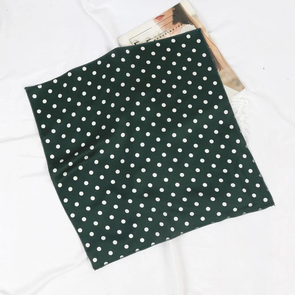 Fashion Dot Neck Scarf 50cm Square Handkerchief for Women Hair Band The New Year Gift Print Bandana Ladies Daily Accessories