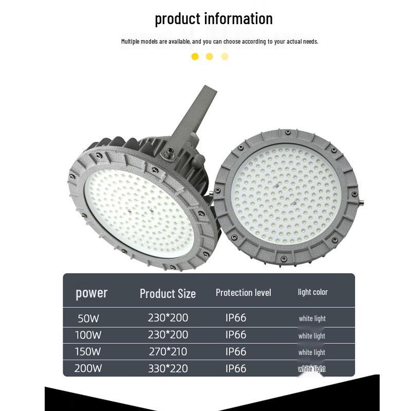 UOSU 200W Round Explosion-Proof Industrial Floodlight