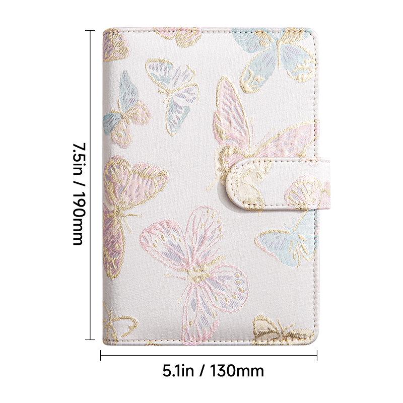 Creative A6 Loose-leaf Notebook with Zipper Bag - Macaron Floral Cash Budget Planner
