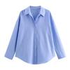 Women's Shirt Long Blue Shirt Women Spring Long Sleeve Oversize Shirts Blouses Korean Style Casual Button Up Shirts