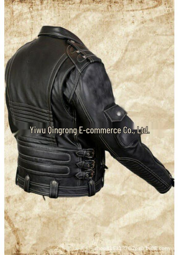 Europäischer Retro Leder Herrenmantel Jacke 2020
