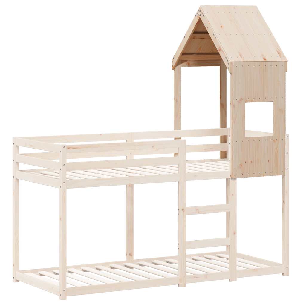 Kids Bed Canopy 55 X 84 X 132 Cm Solid Pine Wood
