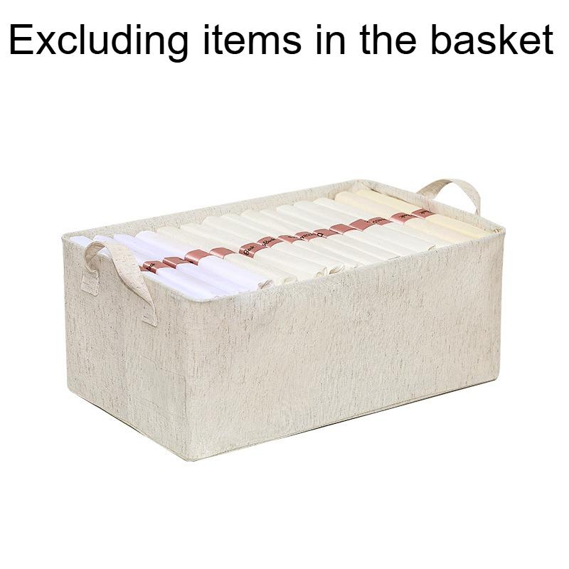 New Tianshan Cotton and Hemp Storage Box Fabric Foldable Home PP Board Storage Box Paint Bold Steel Frame Washable