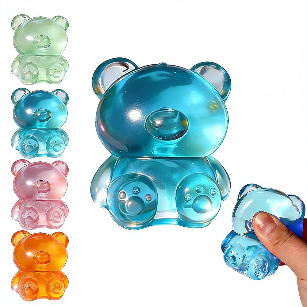 Cute Bear Maltose Stress-relieving Toy Colorful Sensory Toy Creative New Item Desk Decoration Stress Relief Doll Party Gifts