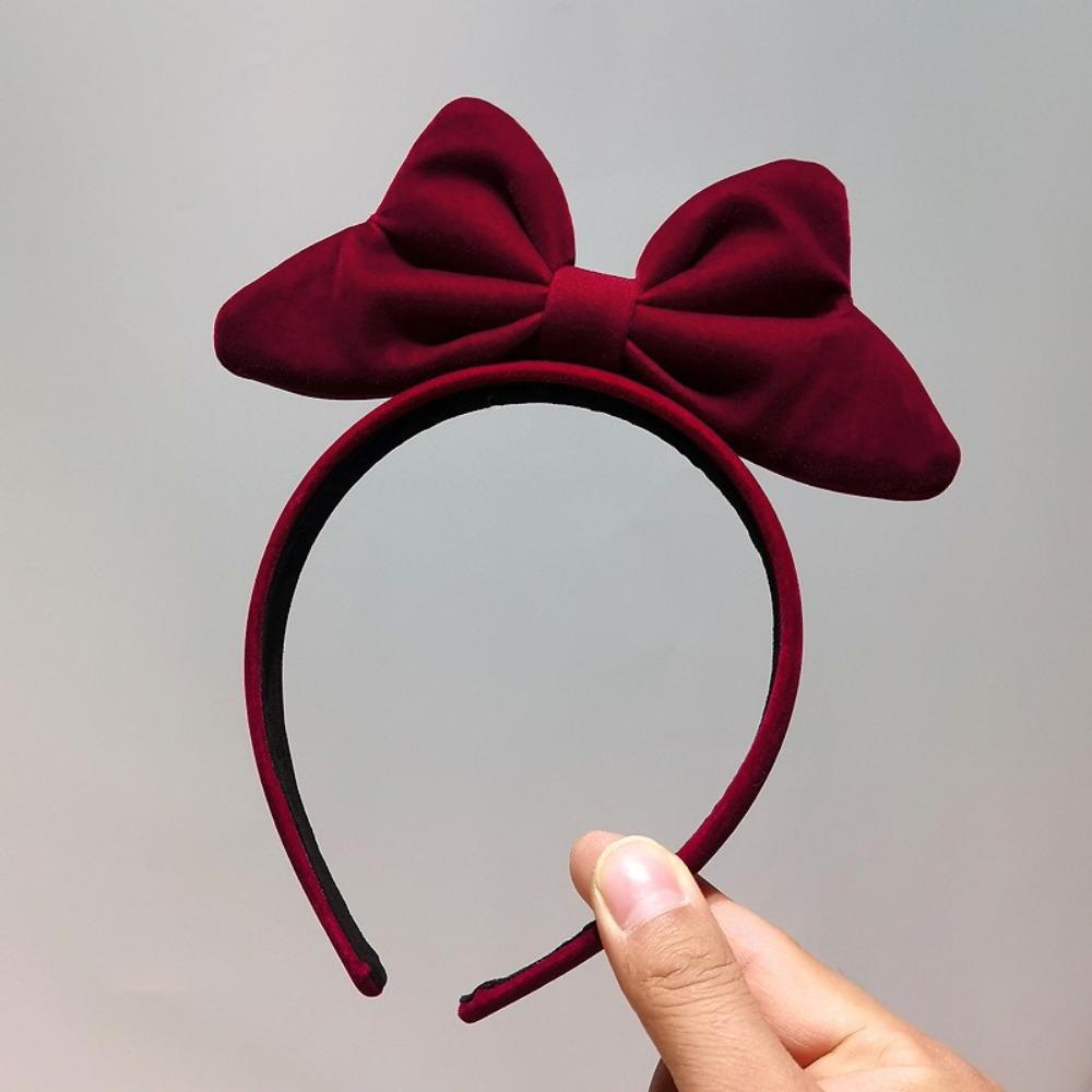 Christmas Velvet Bow Hair Band Black Red Children Headwear New Hair Accessories  Noel Supplies