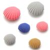 1 Piece Velvet Jewelry Box Lovely Shell Shape Gift Box Container For Wedding Earrings Necklace Bracelet Display Gift Package Box
