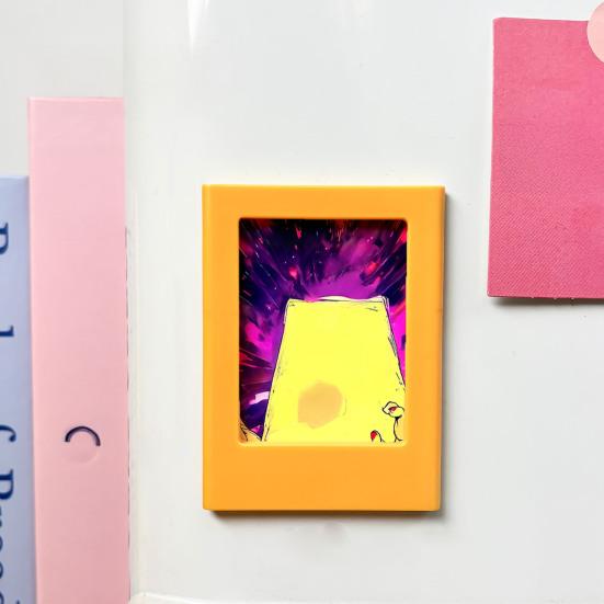 DIY Photo Frame Refrigerator Magnet 3-Inch Picture Holder Decorative Fridge Magnet Home Kitchen Office Whiteboard