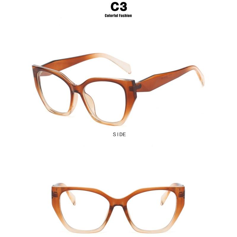 Women's Glasses, Retro Large-frame Cat-eye Glasses.