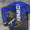 Sommartopp Boxer MMA Åttakantig Bur Khamzat Chimaev T-shirt Shorts Set Herr Sportträning Löpning Set Snabbtorkande Fightingset