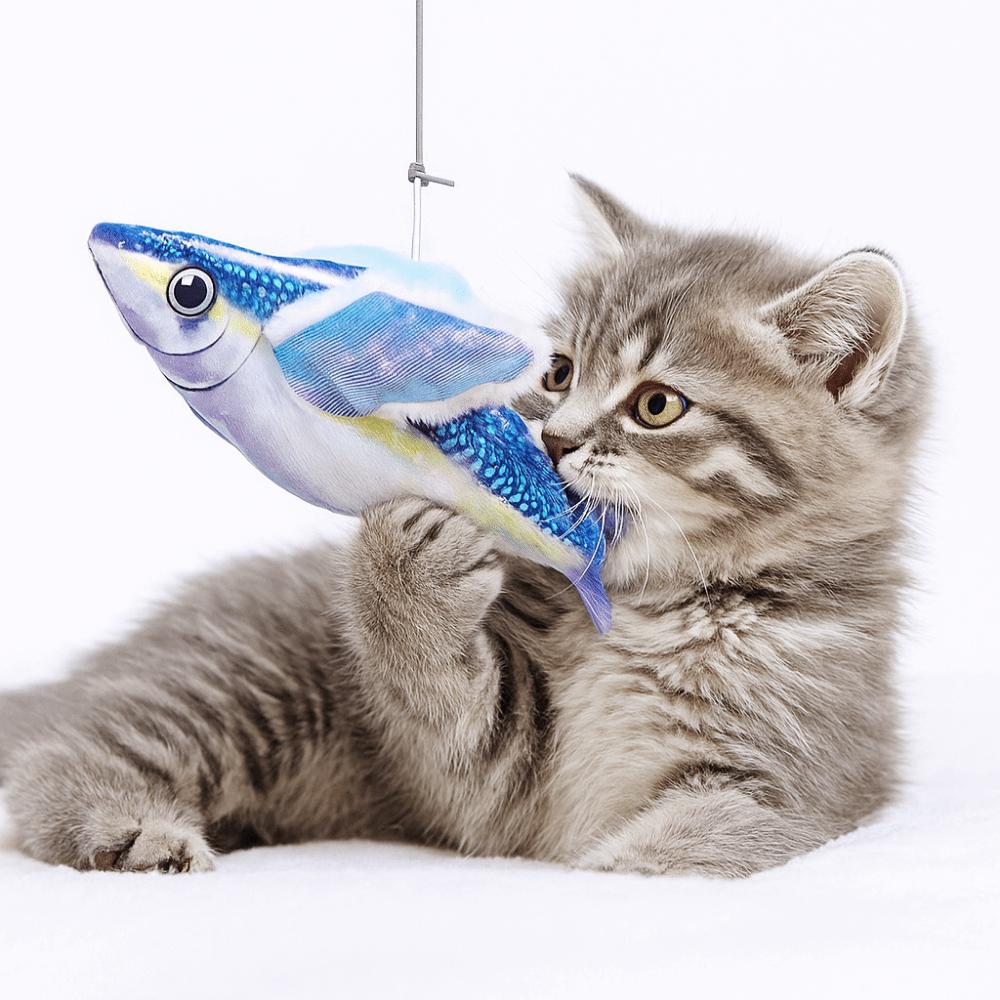 Interactive Cat Colorful No Flying Interactive Cat Kicker Lightweight Detachable Flapping Fish Cat Touch Activated