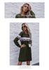 Herbst Damen Street Style Leopard Patchwork Pullover Sweatshirt Kleid