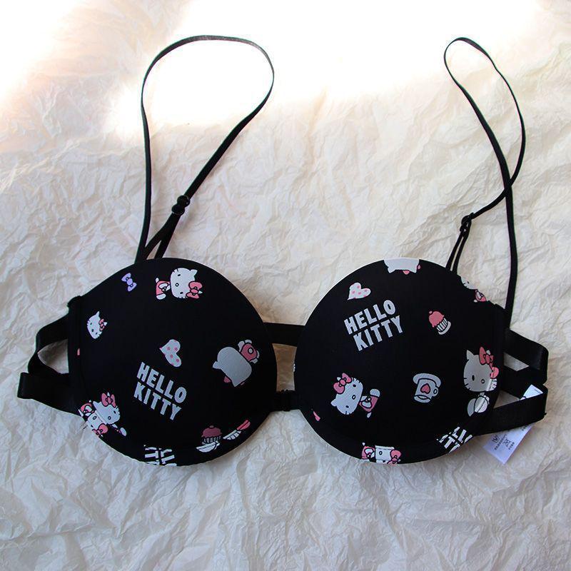 Japanese Style KT Cat Front Closure Sweet & Cute Halter Neck Underwear - Sexy and Bust-enhancing for Women