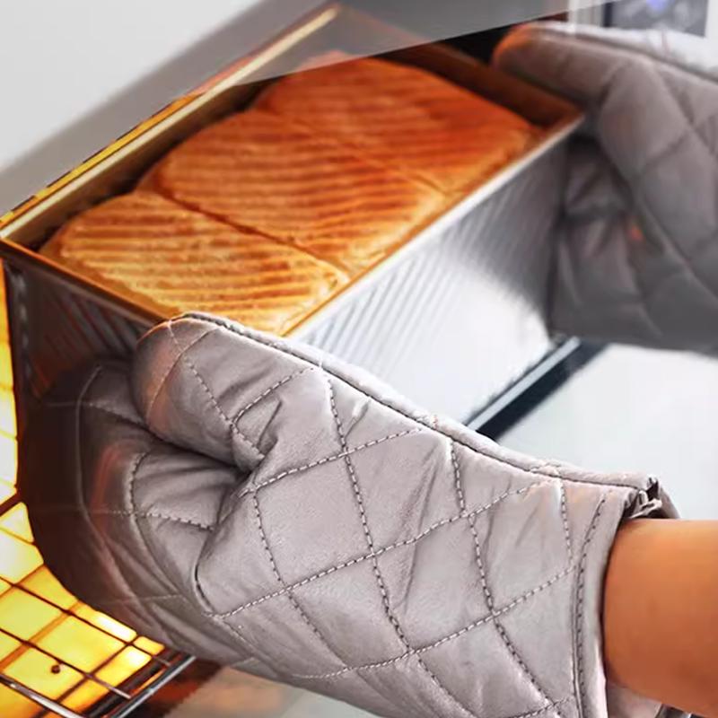 Hitzebeständige isolierte Baumwoll-Ofenhandschuhe zum Backen
