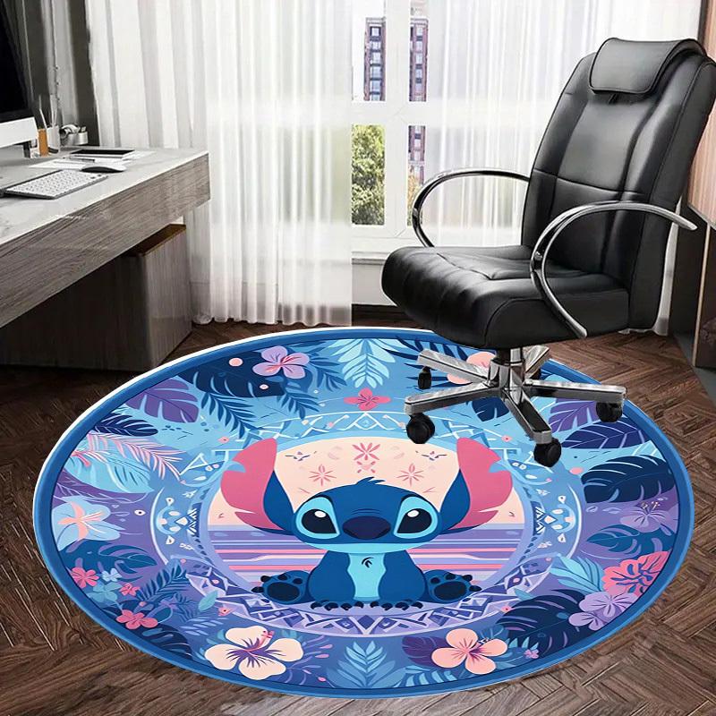 1pc Lilo and Stitch Tropical Mandala Round carpet, Made of Polyester,Perfect for Decorating Office Chairs, Living Rooms,fplt215
