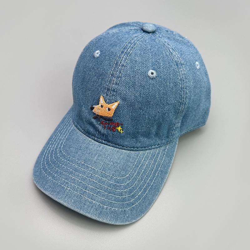 Fun Fox Embroidered Baseball Cap Men'S And Women'S Cowboys Fun Sunshade Casual Versatile Cap