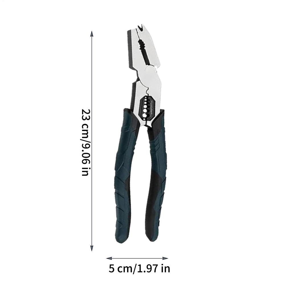 9 In 1 Wire Stripper High Carbon Steel Nail Puller/ Wire Cutter/ Wire Stripper/ Wire Crimper Cutting Pliers elbow Wire strippers чёрный