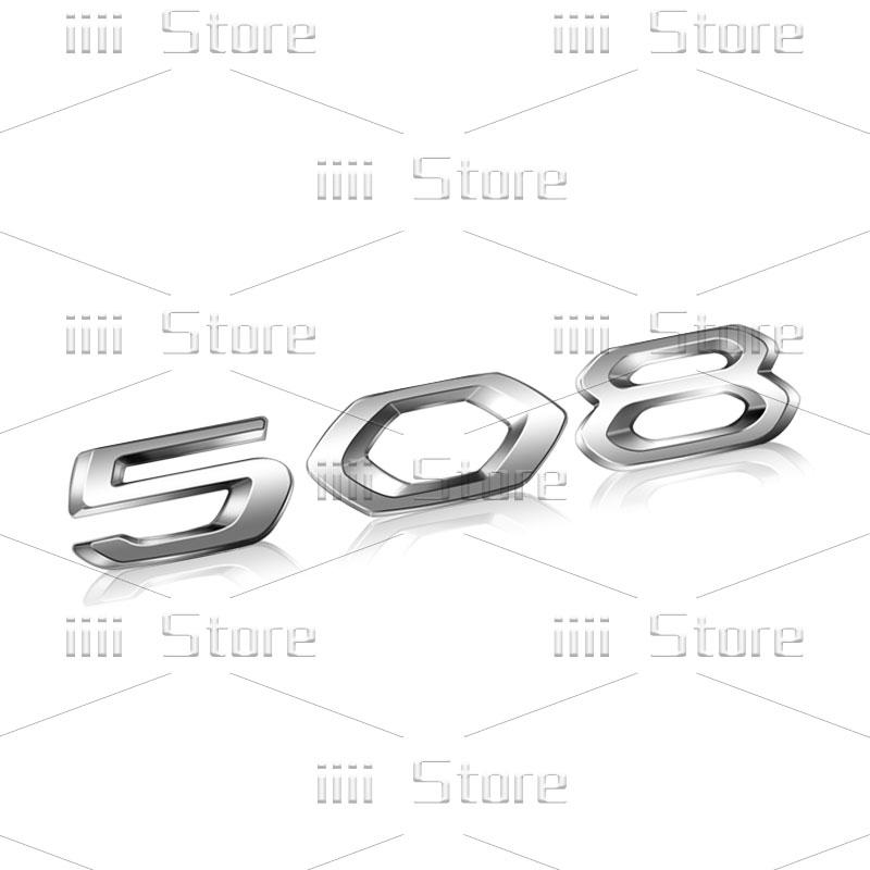 For z333 208 308 408 508 GT RCZ Emblem Chrome Metal 3D Car Sticker Rear Trunk Fender Side Decal Auto Accessories 333z