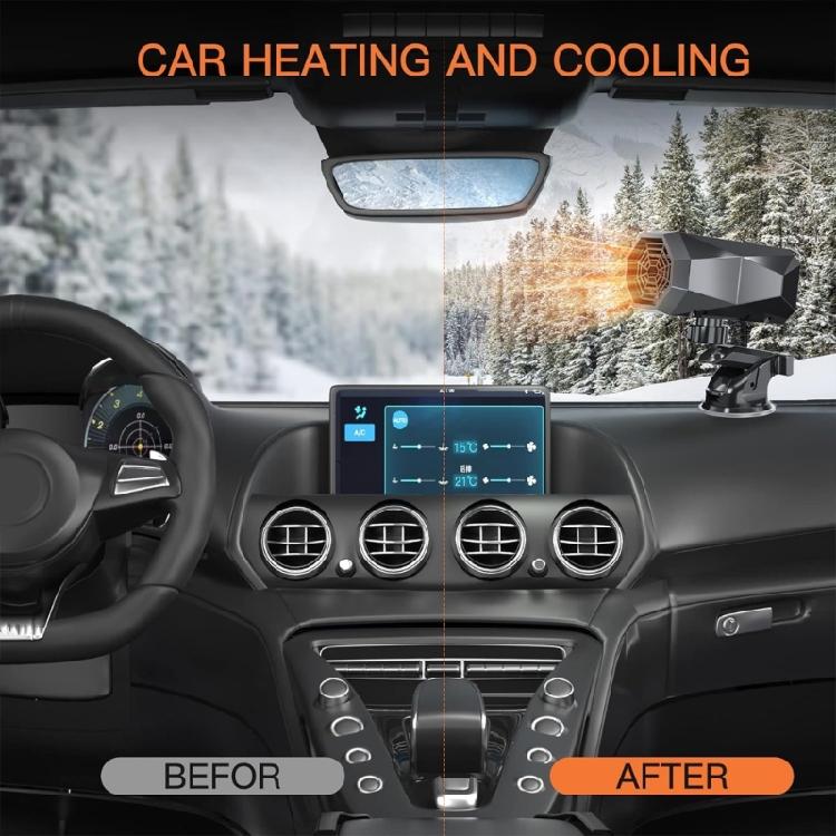 12V Car Heater Comfortable Cabin Temperature Maintenance Tool for Warmth&Visibility, Defroster Rotatable Heating Device