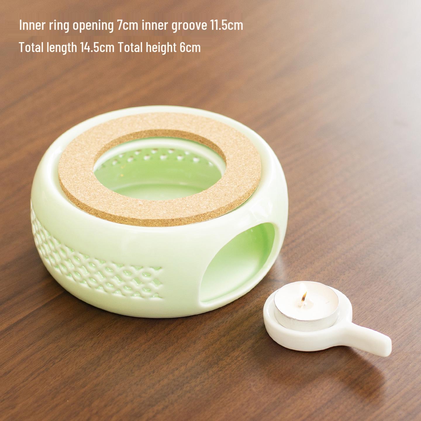 Luxury Ceramic Tea Kettle with Candle Warmer Base