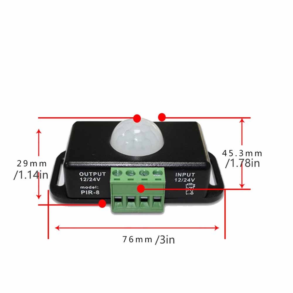 Adjustable PIR Motion Sensor Switch Automatic PIR Infrared Detector  Bedroom