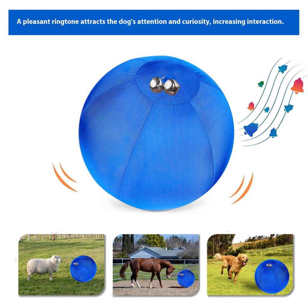 Minge de păstorit durabilă de 18 inch cu clopoțel încorporat pentru câini activi, exerciții și joacă în curte