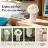 Reduce Aggression in Tank Aquarium Floating Jellyfish Hide, 3D Printed Fish Natural Aesthetic for Driftwood Hideout, Decorative Shelter Cave