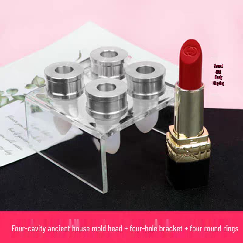 DIY 4-Cavity Lipstick Mold - 12.1mm Diameter, Silicone Pacifier & Chocolate Baking Mold