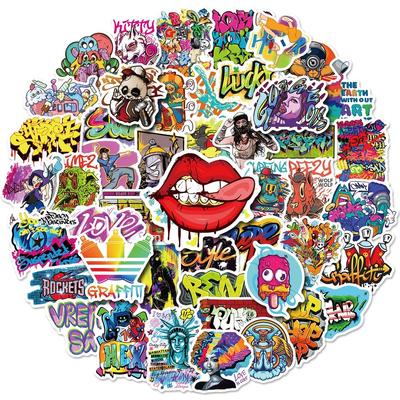 10/25/50ks Street Graffiti Vinylové Samolepky Estetické Nálepky na Zavazadla Motocyklovou Helmu Láhev na Vodu Telefon Notebook Skateboard