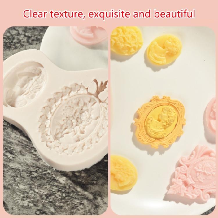 Mirror Frame Fondant molds cupcakes Top Decorations Biscuit Decorations Craft Tool Resin Moulds Christmas Fondant molds